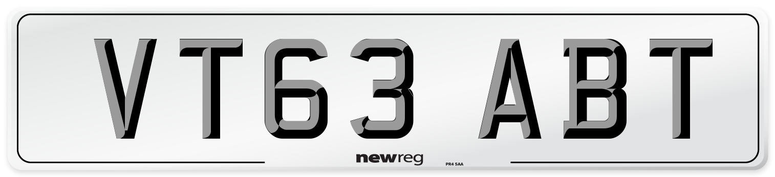 VT63 ABT Number Plate from New Reg